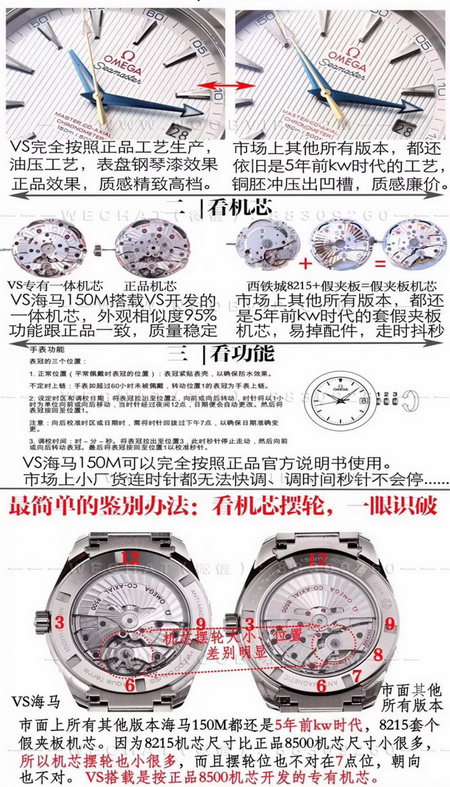 Differences between VS Factory's Omega Seamaster 150 Replica and Other Factory Versions 第1张