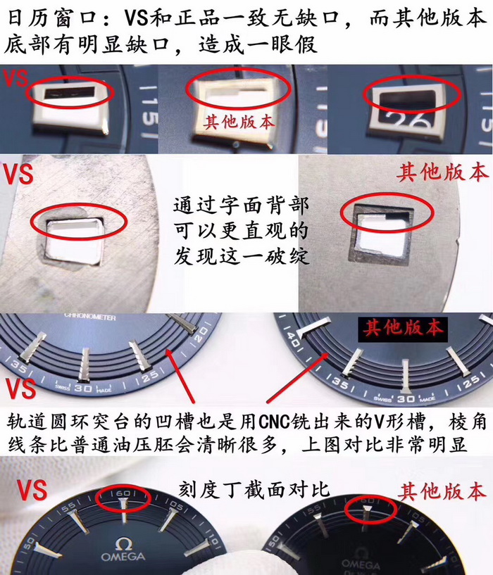 Comparison and Introduction of VS Factory Omega De Ville 8500 Movement with Genuine Product 第5张