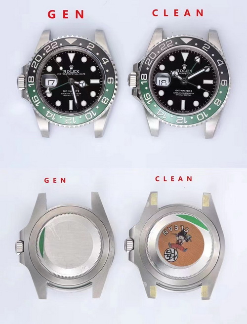 C/CLEAN Factory Replicates Rolex GMT-MASTER 2 m126720vtnr-0002 Genuine vs Fake Picture Comparison 第2张