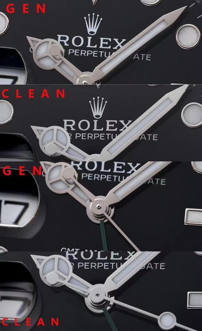 C/CLEAN Factory Replicates Rolex GMT-MASTER 2 m126720vtnr-0002 Genuine vs Fake Picture Comparison 第6张