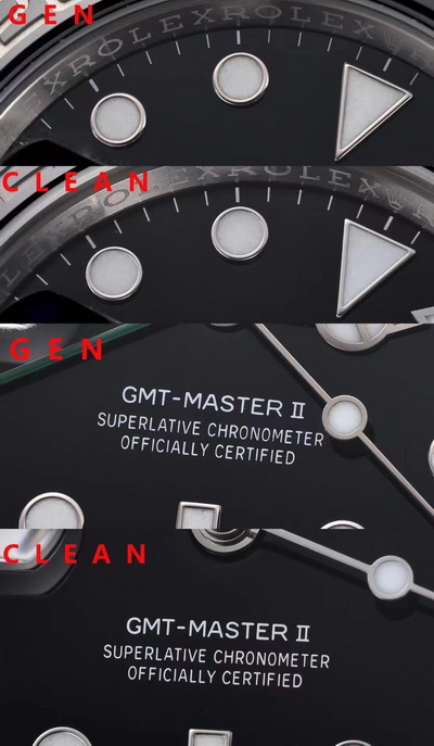 C/CLEAN Factory Replicates Rolex GMT-MASTER 2 m126720vtnr-0002 Genuine vs Fake Picture Comparison 第5张