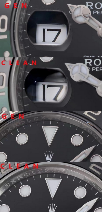 C/CLEAN Factory Replicates Rolex GMT-MASTER 2 m126720vtnr-0002 Genuine vs Fake Picture Comparison 第7张