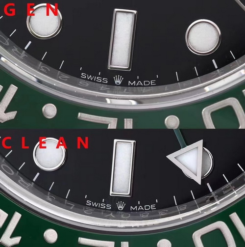 C/CLEAN Factory Replicates Rolex GMT-MASTER 2 m126720vtnr-0002 Genuine vs Fake Picture Comparison 第4张