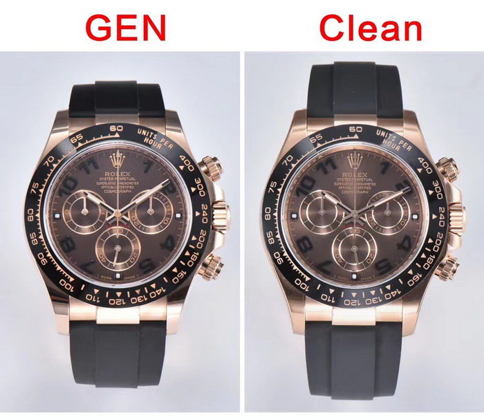 Comparison Pictures of Genuine and Fake CLEAN/C Factory Rolex Daytona (Coffee) M116515ln-0015 第1张