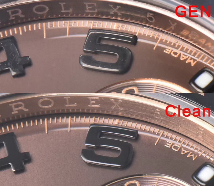 Comparison Pictures of Genuine and Fake CLEAN/C Factory Rolex Daytona (Coffee) M116515ln-0015 第6张