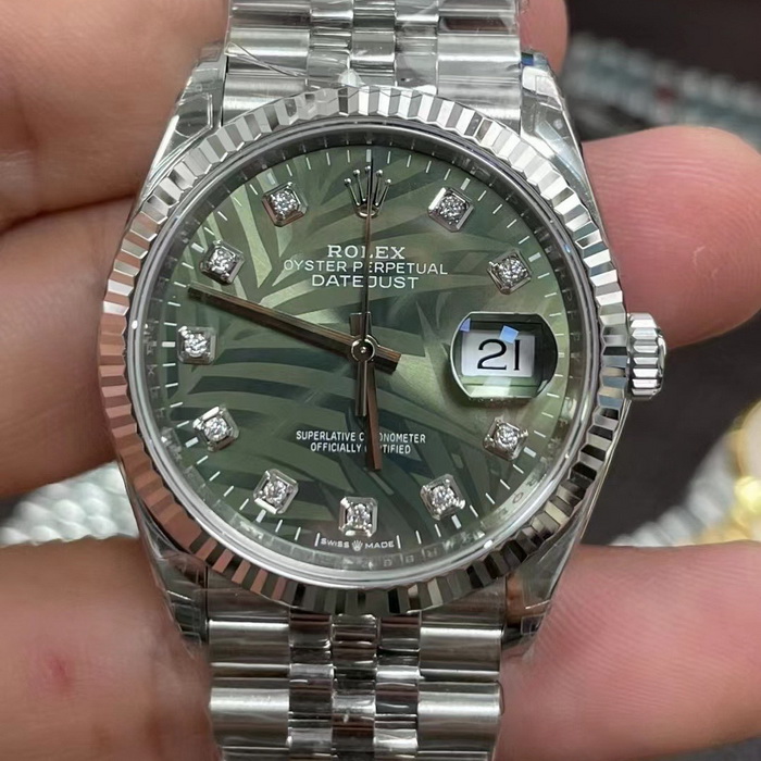 Introduction to the VS Factory Rolex Datejust M126234-0055 (Palm Leaf) Replica Watch 第1张