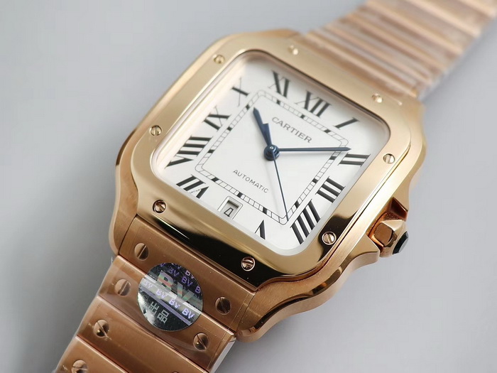 Top clone SANTOS DE CARTIER WGSA0018 men’s watch (rose gold) 第2张