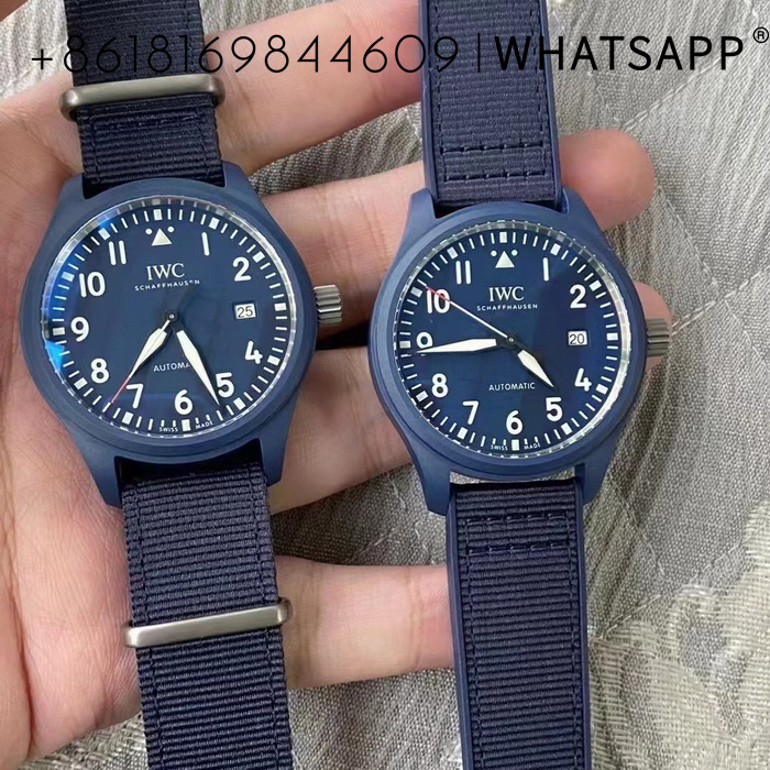 V7 factory clone IWC IW328101 PILOT’S WATCH Blue Ceramic Watch for Sale 第1张