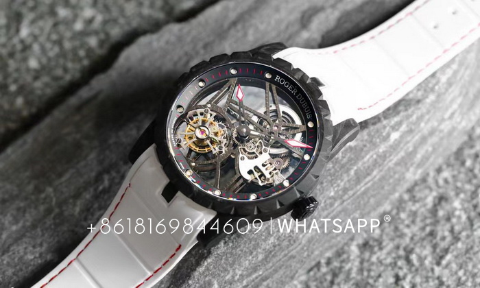 BBR Factory Clone ROGER DUBUIS EXCALIBUR DBEX0577 Carbon Fiber Watch Sales 第2张