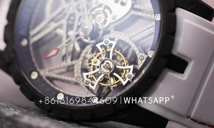 BBR Factory Clone ROGER DUBUIS EXCALIBUR DBEX0577 Carbon Fiber Watch Sales 第6张