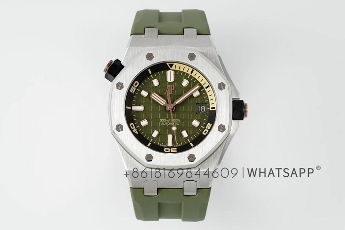 Introduction to APS Factory clone AP ROYAL OAK OFFSHORE 15720ST.OO.A052CA.01 (Avocado Green) 第1张