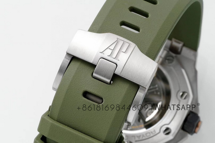 Introduction to APS Factory clone AP ROYAL OAK OFFSHORE 15720ST.OO.A052CA.01 (Avocado Green) 第8张