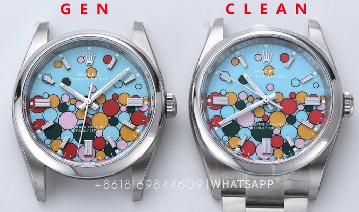 Comparison of Genuine and Replica Rolex Oyster Perpetual 124300-0008 (41mm) Watches 第4张