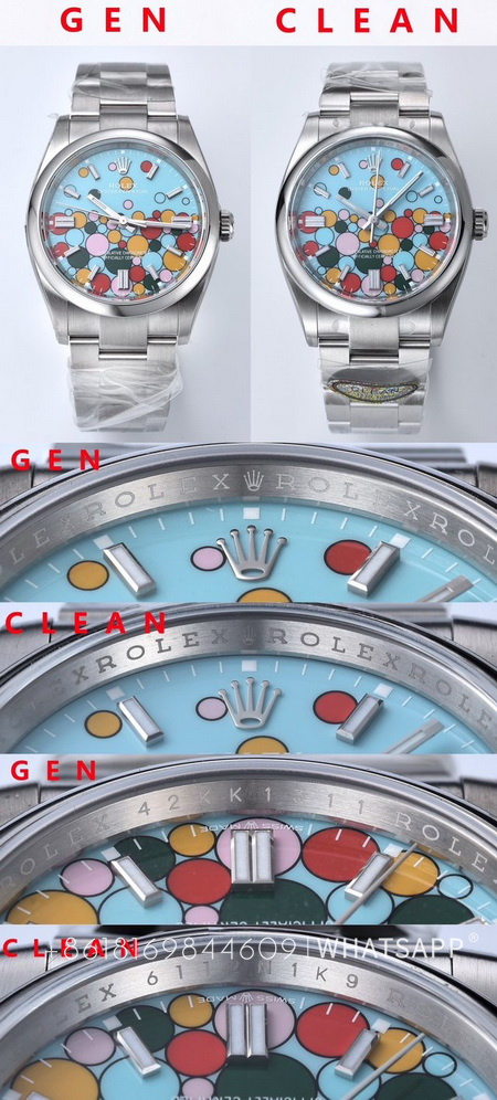 Comparison of Genuine and Replica Rolex Oyster Perpetual 124300-0008 (41mm) Watches 第5张