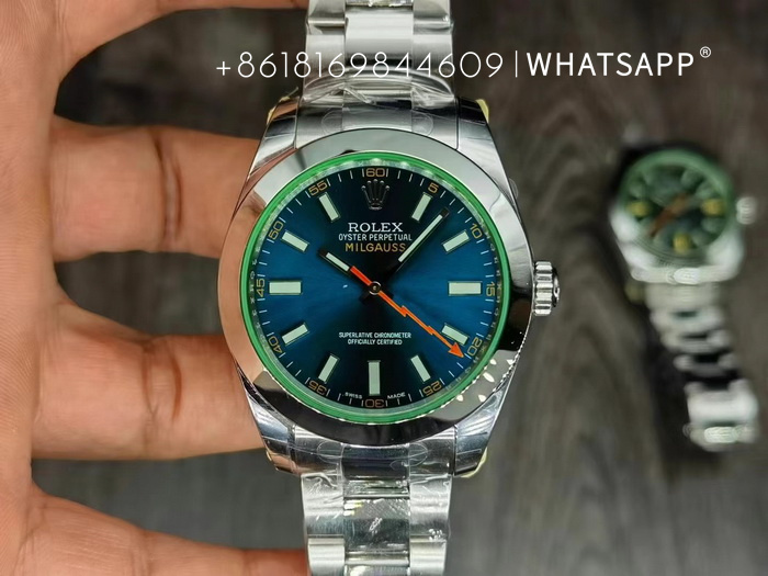 Top Replica Rolex Oyster Perpetual Milgauss 116400-0002 (blue) Introduction 第4张