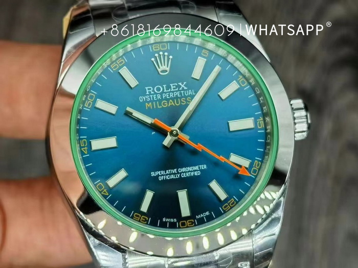 Top Replica Rolex Oyster Perpetual Milgauss 116400-0002 (blue) Introduction 第6张