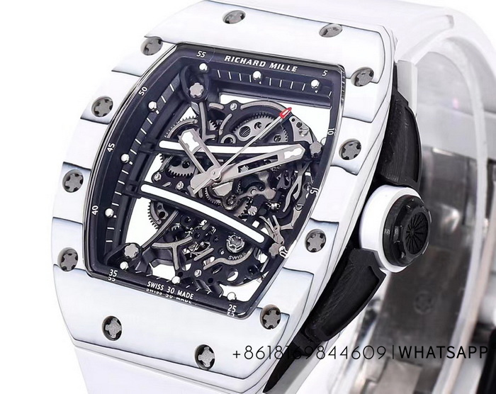 Perfect Reproduction of the Richard Mille RM 61-01 Carbon Fiber Hollow Watch 第3张