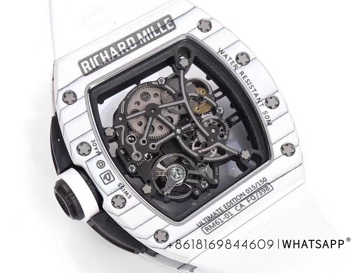 Perfect Reproduction of the Richard Mille RM 61-01 Carbon Fiber Hollow Watch 第7张