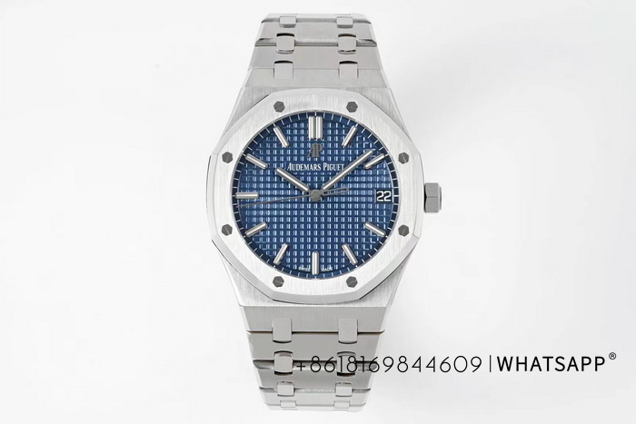 APS Factory Replicated AP ROYAL OAK 15500 (Blue) Watch with 4302 Movement for Sale 第1张