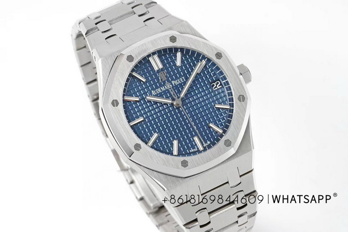 APS Factory Replicated AP ROYAL OAK 15500 (Blue) Watch with 4302 Movement for Sale 第3张