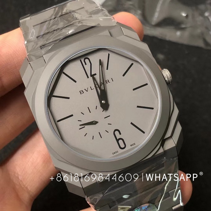 BVLGARI OCTO 102713 BGO40C14TTXTAUTO (Titanium) Replica Watch for Sale 第4张