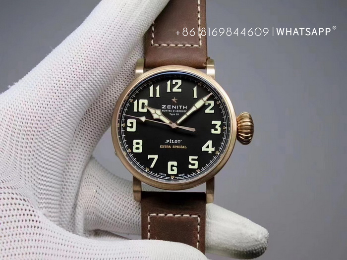 For sale: Top-tier replica of ZENITH PILOT (bronze) AUTOMATIC 29.2430.679/21.C753 第2张