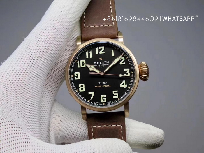 For sale: Top-tier replica of ZENITH PILOT (bronze) AUTOMATIC 29.2430.679/21.C753 第3张