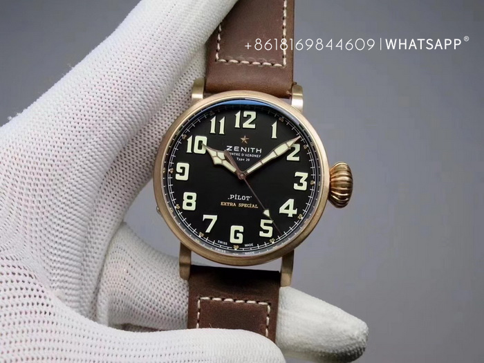 For sale: Top-tier replica of ZENITH PILOT (bronze) AUTOMATIC 29.2430.679/21.C753 第4张