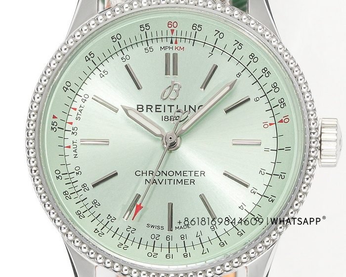 BREITLING NAVITIMER AUTOMATIC 36 A17395361L1P2 (green) Replica Watch for Sale 第5张