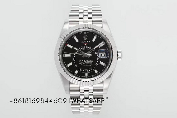 Top-grade replica Rolex SKY-DWELLER 336934-0008 (black) for sale 第1张