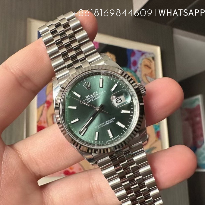 Top-grade replica Rolex Datejust 126334-0028 (mint green) 41mm watch for sale 第3张