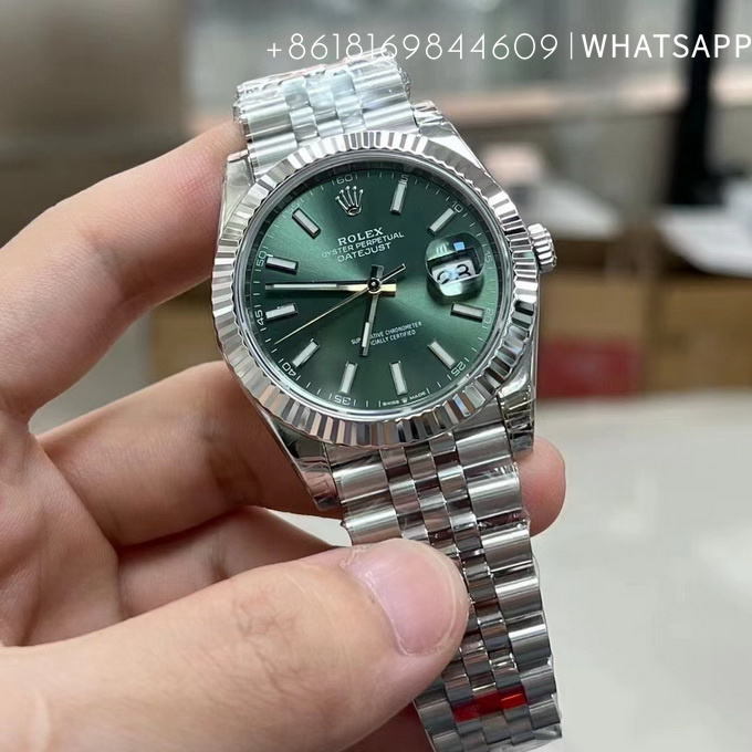 Top-grade replica Rolex Datejust 126334-0028 (mint green) 41mm watch for sale 第4张