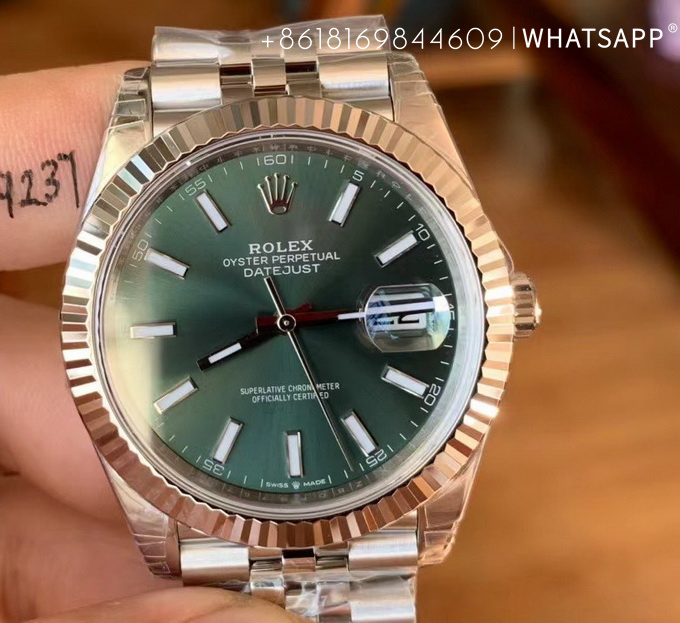 Top-grade replica Rolex Datejust 126334-0028 (mint green) 41mm watch for sale 第5张