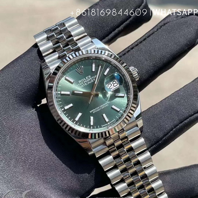 Top-grade replica Rolex Datejust 126334-0028 (mint green) 41mm watch for sale 第1张