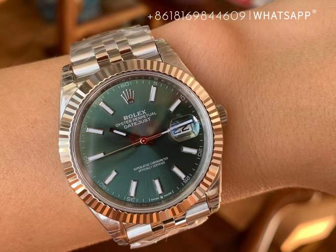 Top-grade replica Rolex Datejust 126334-0028 (mint green) 41mm watch for sale 第8张