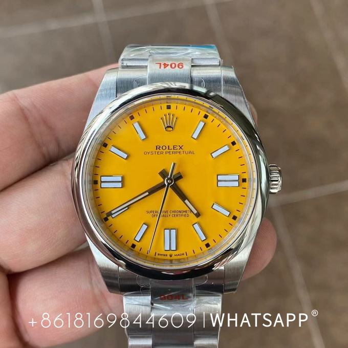 Replica Rolex Oyster Perpetual (Yellow) 41mm 124300-0004 for sale 第1张