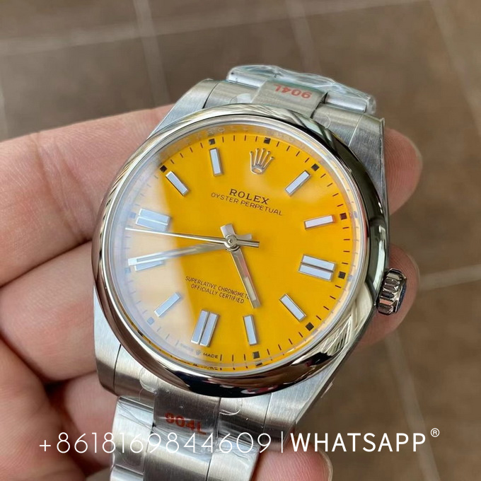 Replica Rolex Oyster Perpetual (Yellow) 41mm 124300-0004 for sale 第5张