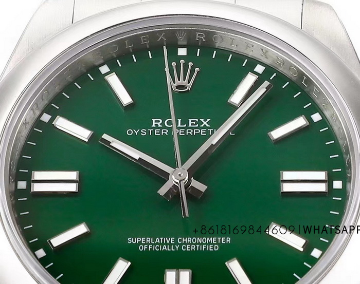 Replica Rolex Oyster Perpetual (Green) 41mm 124300-0005 watch introduction 第5张