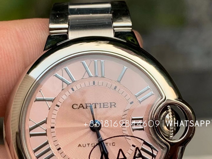 Top Quality Replica BALLON BLEU DE CARTIER W6920100 33mm (Pink) Watch for Sale 第6张