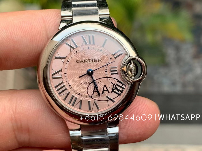 Top Quality Replica BALLON BLEU DE CARTIER W6920100 33mm (Pink) Watch for Sale 第5张