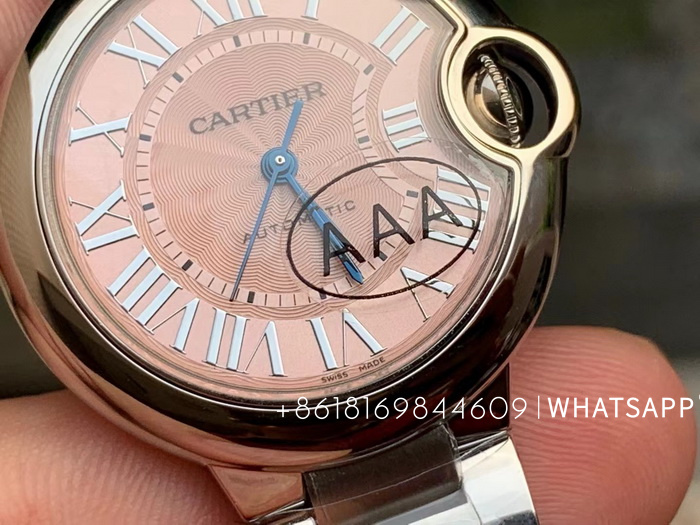 Top Quality Replica BALLON BLEU DE CARTIER W6920100 33mm (Pink) Watch for Sale 第4张