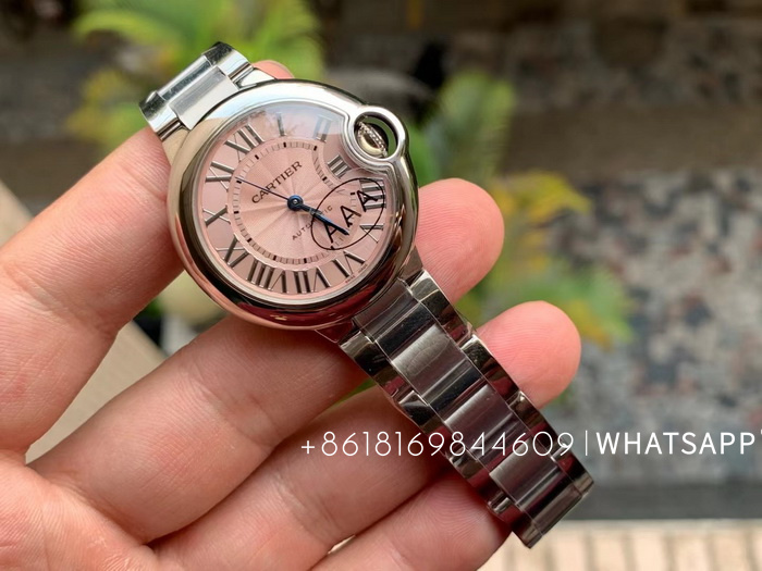 Top Quality Replica BALLON BLEU DE CARTIER W6920100 33mm (Pink) Watch for Sale 第1张