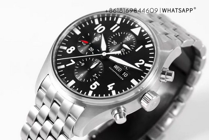 ZF Factory Top Reproduction IWC PILOT’S WATCH CHRONOGRAPH 43 IW3777107 for Sale 第4张