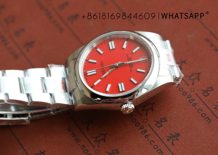 VS Factory Rolex OYSTER PERPETUAL (Orange) 41mm with 3230 Movement Replica for Sale 第3张