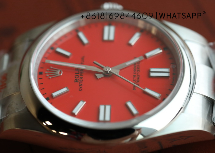 VS Factory Rolex OYSTER PERPETUAL (Orange) 41mm with 3230 Movement Replica for Sale 第6张