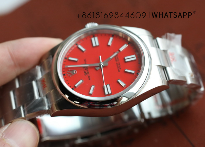 VS Factory Rolex OYSTER PERPETUAL (Orange) 41mm with 3230 Movement Replica for Sale 第8张