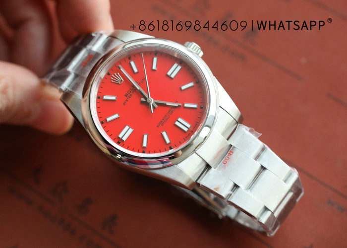 VS Factory Rolex OYSTER PERPETUAL (Orange) 41mm with 3230 Movement Replica for Sale 第2张