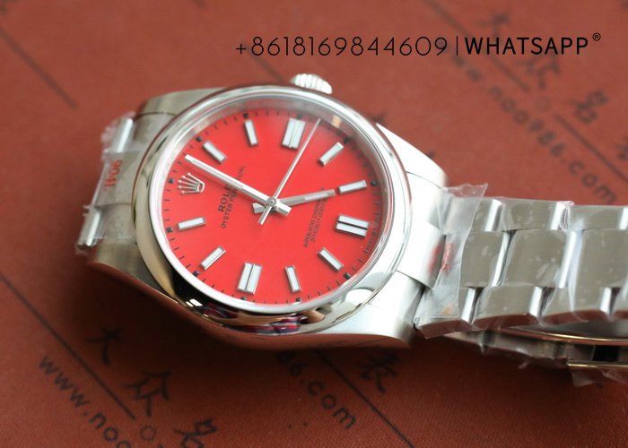 VS Factory Rolex OYSTER PERPETUAL (Orange) 41mm with 3230 Movement Replica for Sale 第4张