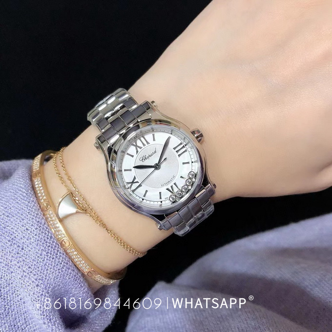 Top Reproduction CHOPARD HAPPY DIAMONDS 30mm 278573-3002 ladies' watch for sale 第2张