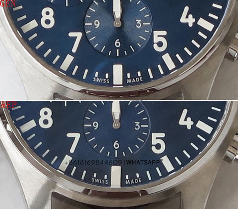 Comparison and Detailed Introduction of ZF Factory IWC PILOT'S WATCH CHRONOGRAPH Replica vs. Genuine 第4张